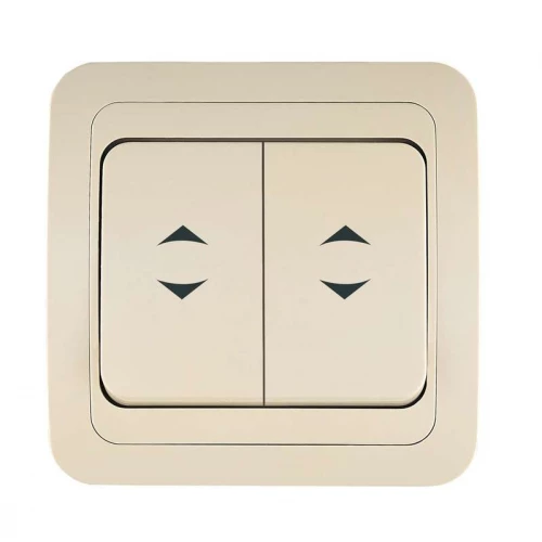 Переключатель проходной 2-кл. СП Mimoza 10А IP20 крем./крем. Makel 25026