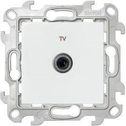 Розетка телевизионная одиночная TV СП Simon 24 IP20 механизм бел. Simon 2450477-030